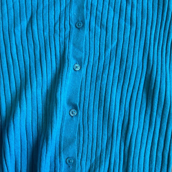 Blue Ribbed Sweater - Picture 4 of 4